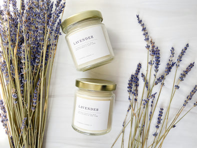 Lavender Candles, Natural Soy Wax, Handmade in USA, Vegan, Confetti Candle Co.