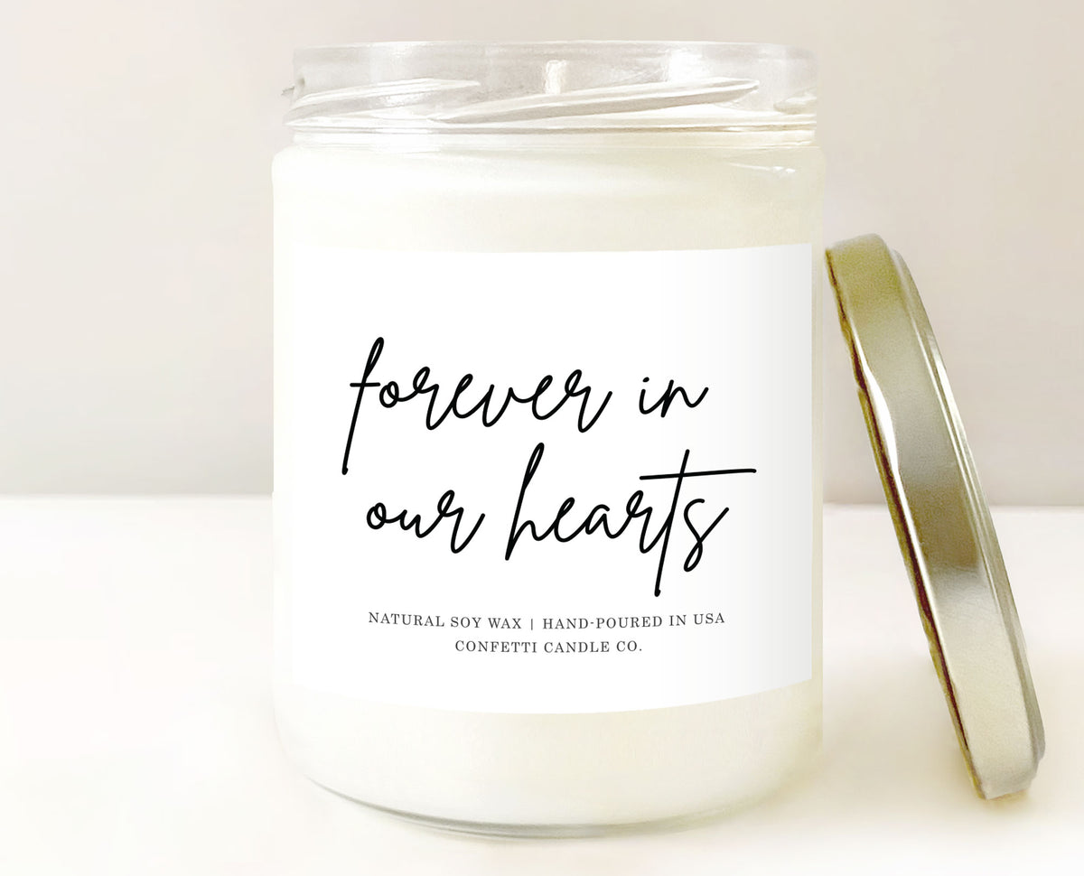 Heart Soy Wax Candle with Glass Jar