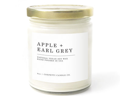 8 oz Apple Earl Grey Candle | Confetti Candle Co.