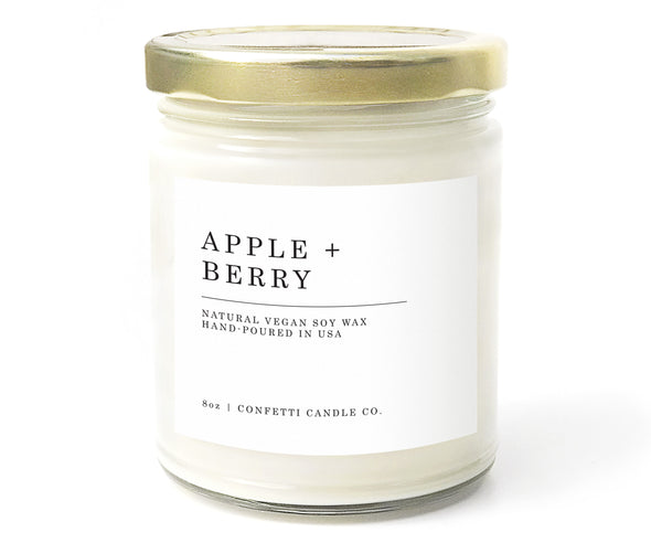 8 oz Apple Berry Candle | Confetti Candle Co.