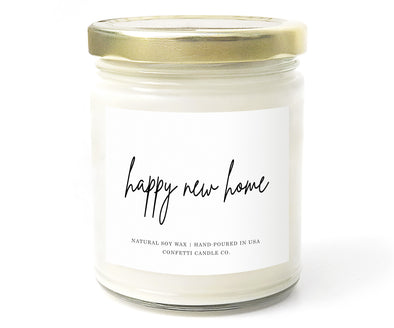 8 oz Happy New Home Candle | Confetti Candle Co.