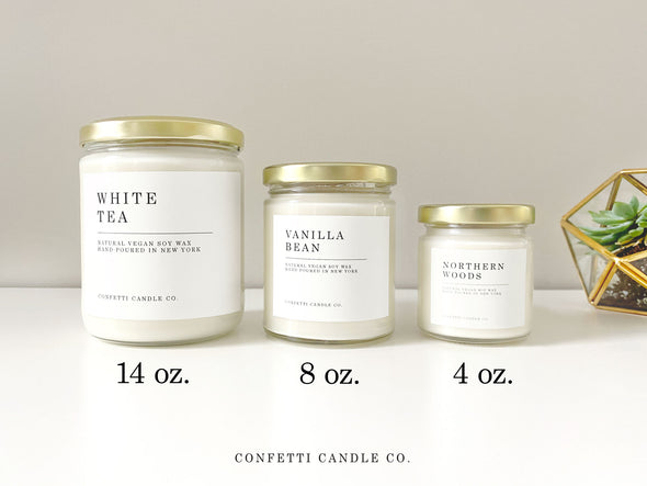 Confetti Candle Co. jar sizes