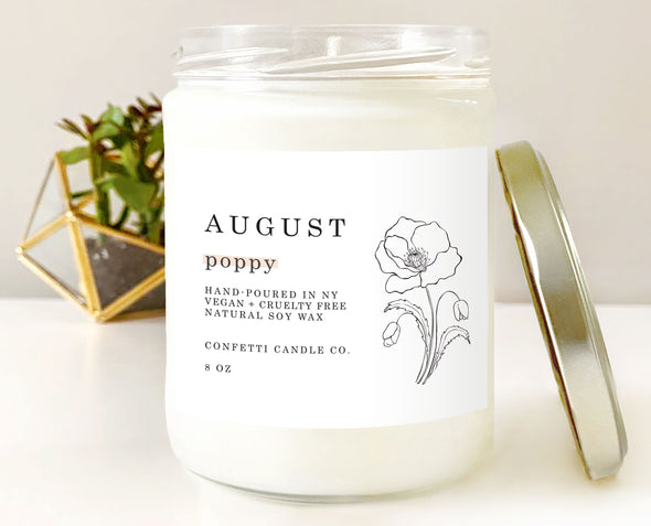 Birth Flowers Soy Candle